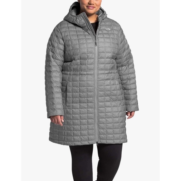 The North Face Women Plus Thermoball ECO Parka Long Insulated Gray Jacket SZ 2X - Picture 16 of 16